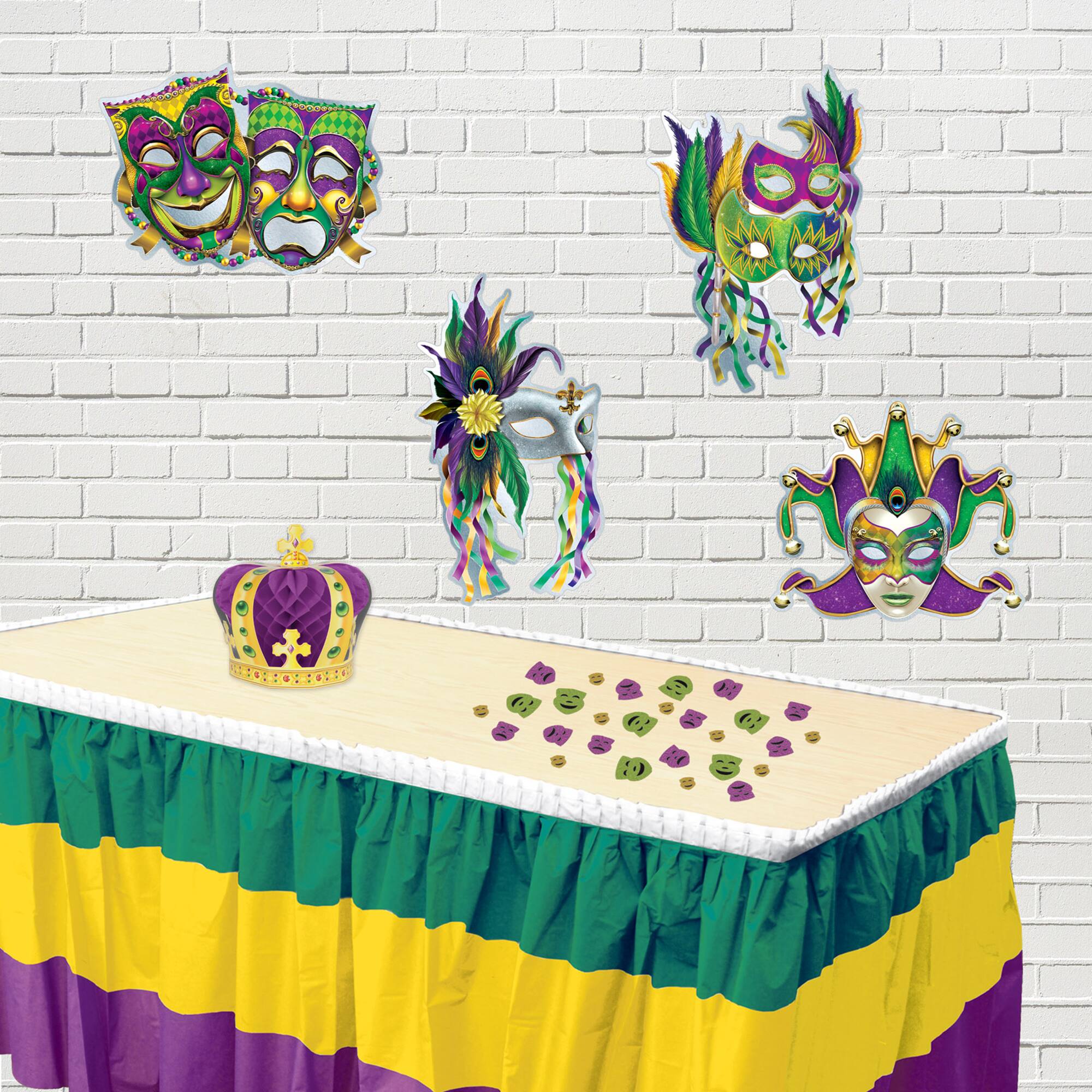 Beistle 29" x 14ft. Mardi Gras Table Skirting